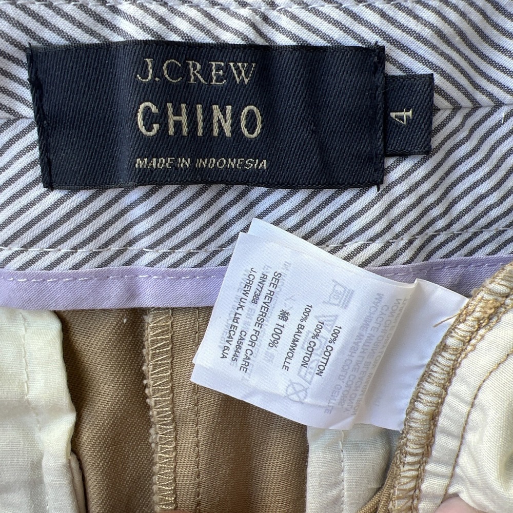 J.Crew Shorts Chino Womens Size 4 Khaki Tan Preppy Minimalist Casual - Picture 7 of 8